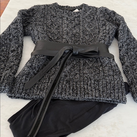 Banana Republic Sweaters - Banana Republic Charcoal Thick Cable Knit Soft Sweater NWT XS